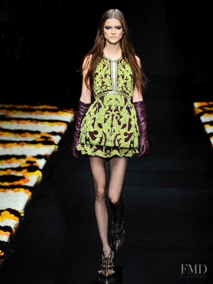 Kasia Struss featured in  the Roberto Cavalli fashion show for Autumn/Winter 2012