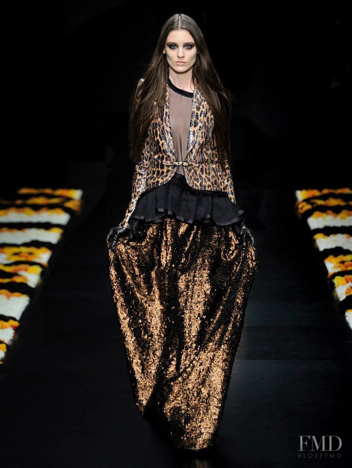 Carolina Thaler featured in  the Roberto Cavalli fashion show for Autumn/Winter 2012