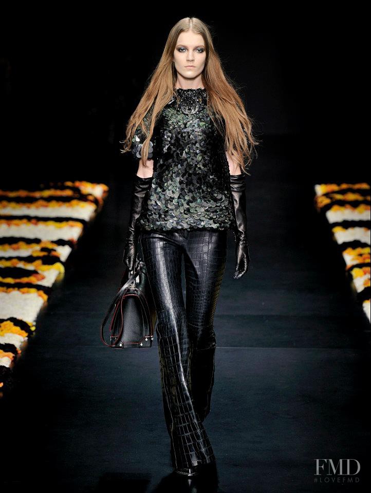 Julia Suszfalak featured in  the Roberto Cavalli fashion show for Autumn/Winter 2012