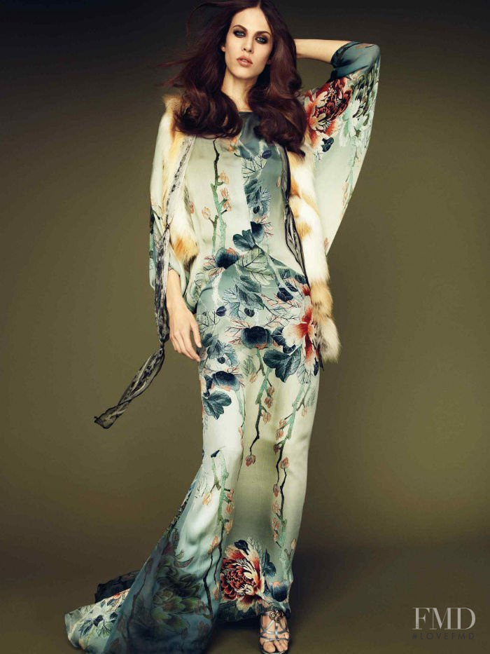 Aymeline Valade featured in  the Roberto Cavalli catalogue for Autumn/Winter 2011