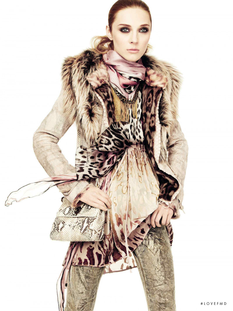 Olga Sherer featured in  the Roberto Cavalli catalogue for Autumn/Winter 2011