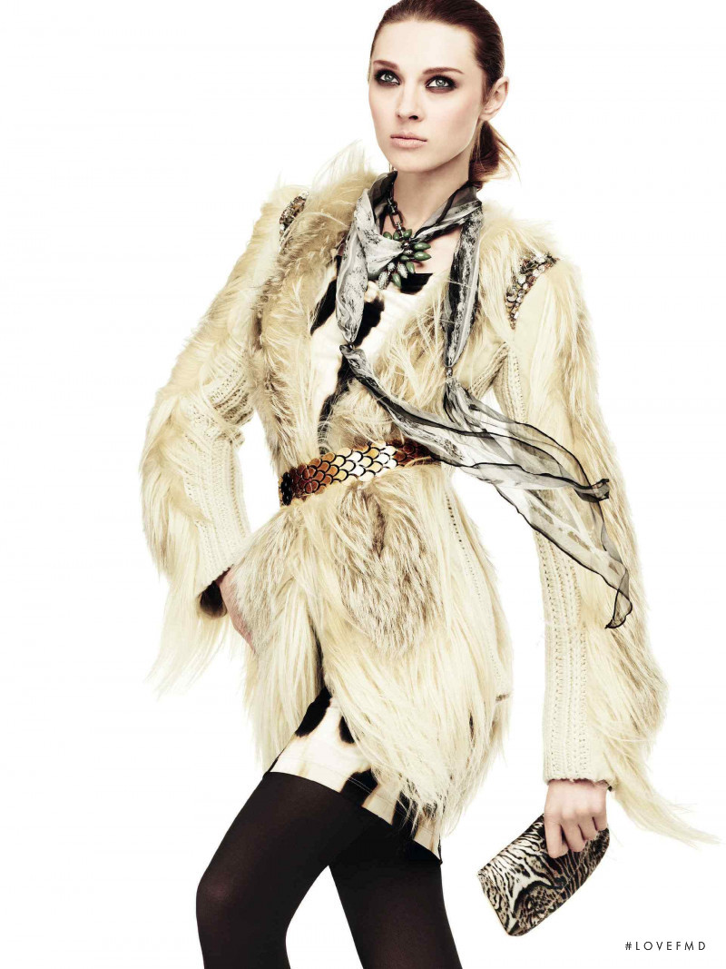 Olga Sherer featured in  the Roberto Cavalli catalogue for Autumn/Winter 2011