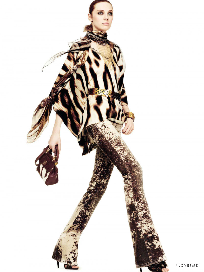 Olga Sherer featured in  the Roberto Cavalli catalogue for Autumn/Winter 2011