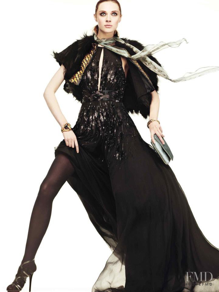 Olga Sherer featured in  the Roberto Cavalli catalogue for Autumn/Winter 2011