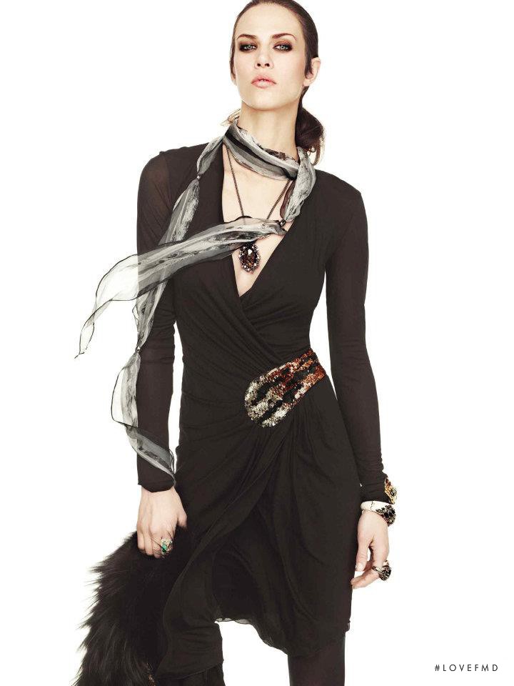 Olga Sherer featured in  the Roberto Cavalli catalogue for Autumn/Winter 2011