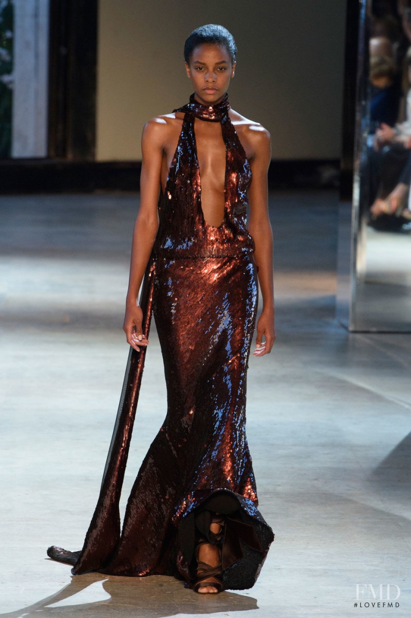 Karly Loyce featured in  the Alexandre Vauthier fashion show for Autumn/Winter 2016