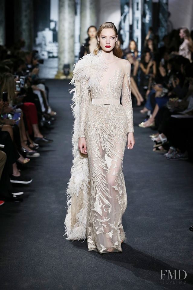 Susanne Knipper featured in  the Elie Saab Couture fashion show for Autumn/Winter 2016