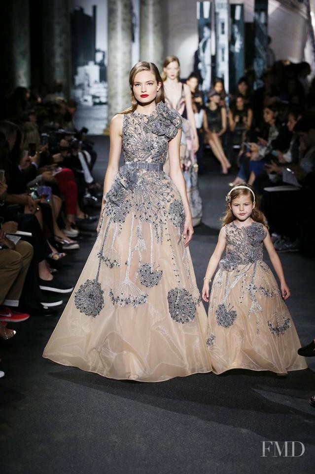 Anna Mila Guyenz featured in  the Elie Saab Couture fashion show for Autumn/Winter 2016