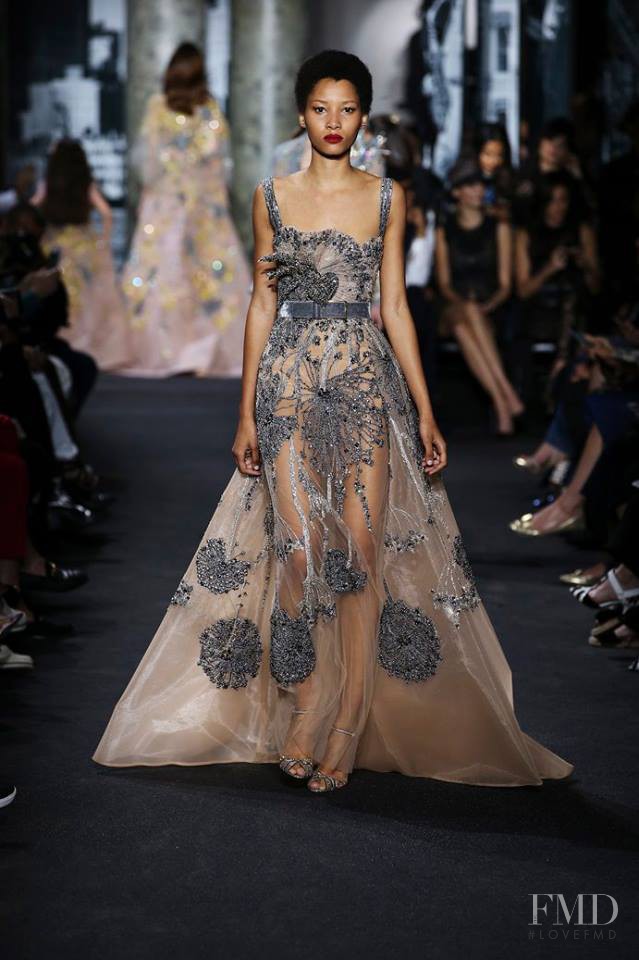 Lineisy Montero featured in  the Elie Saab Couture fashion show for Autumn/Winter 2016