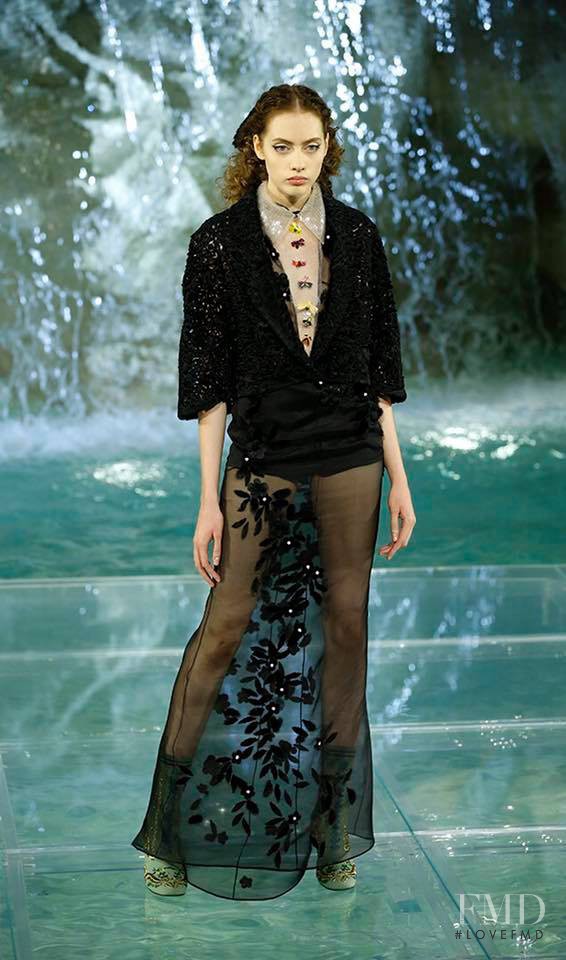 Odette Pavlova featured in  the Fendi Couture fashion show for Autumn/Winter 2016