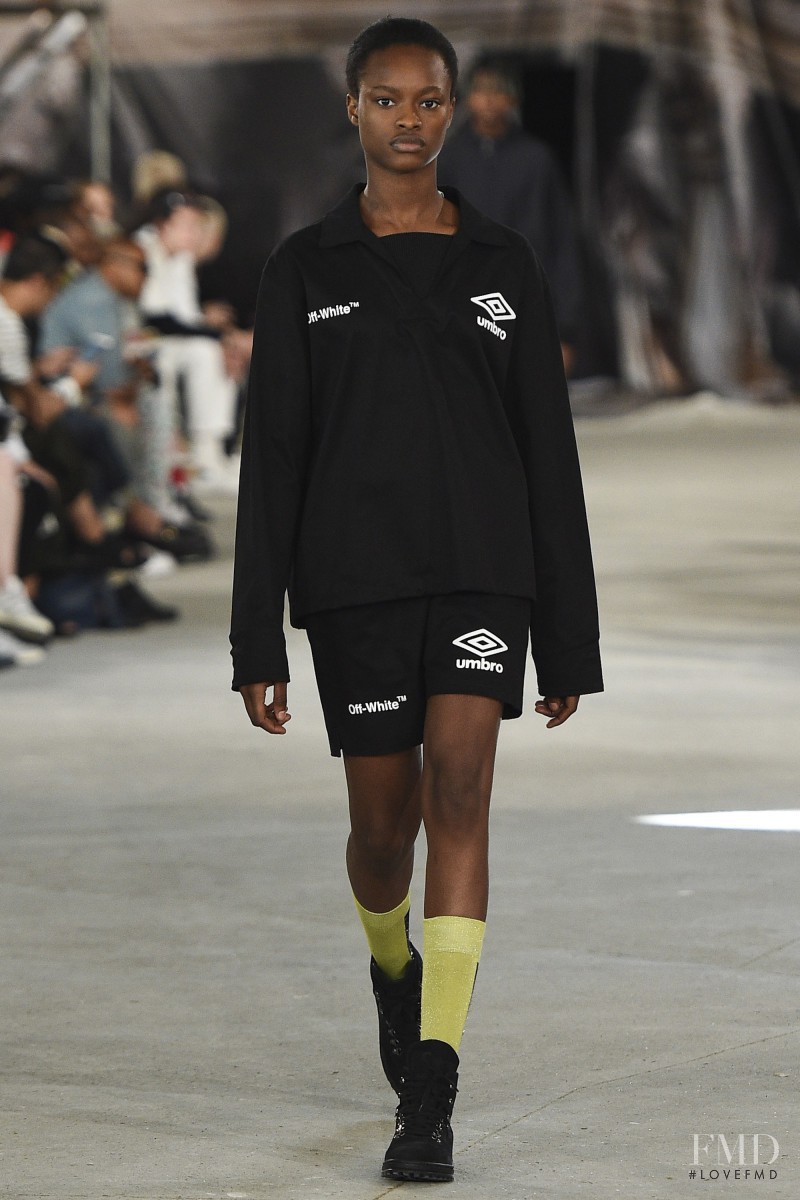 Mayowa Nicholas featured in  the Off-White fashion show for Spring/Summer 2017