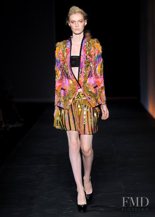 Julia Nobis featured in  the Roberto Cavalli fashion show for Spring/Summer 2012