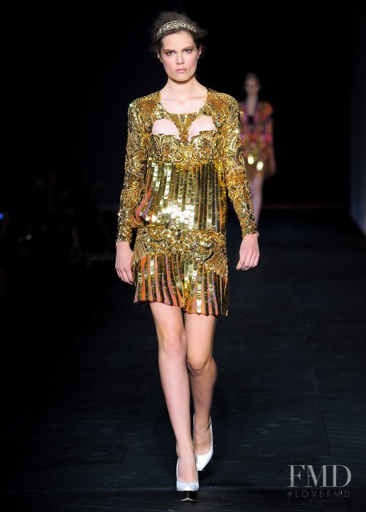 Caroline Brasch Nielsen featured in  the Roberto Cavalli fashion show for Spring/Summer 2012
