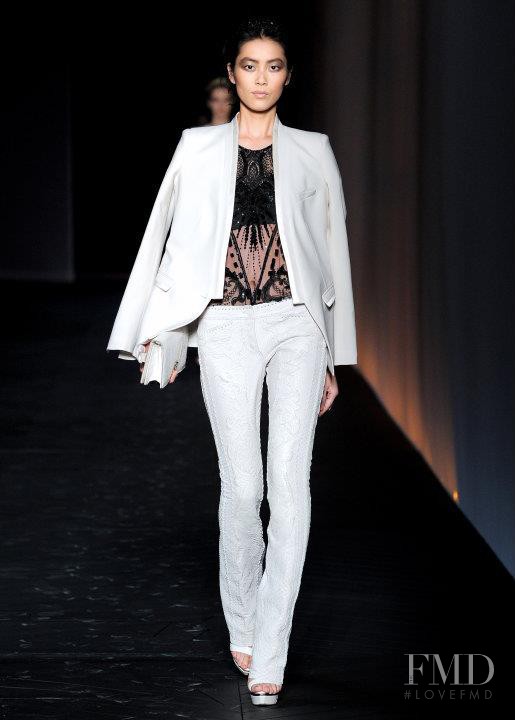 Liu Wen featured in  the Roberto Cavalli fashion show for Spring/Summer 2012