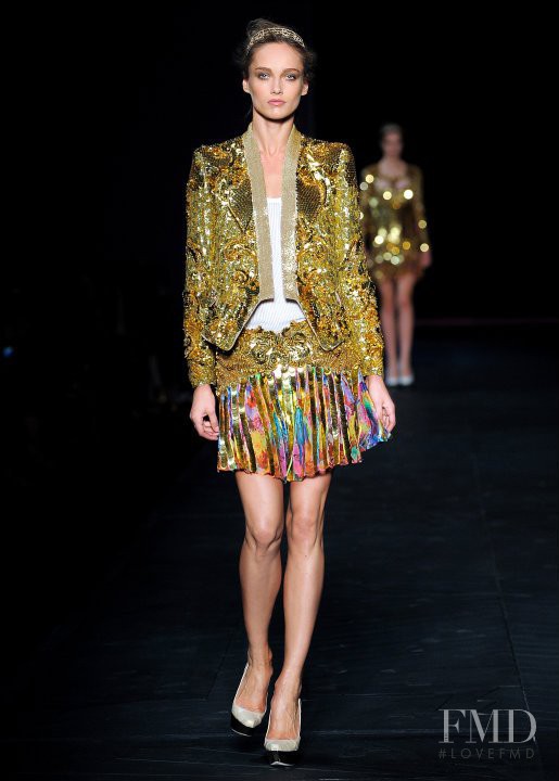 Karmen Pedaru featured in  the Roberto Cavalli fashion show for Spring/Summer 2012