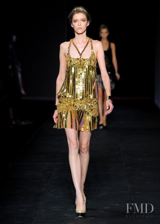 Yulia Kharlapanova featured in  the Roberto Cavalli fashion show for Spring/Summer 2012