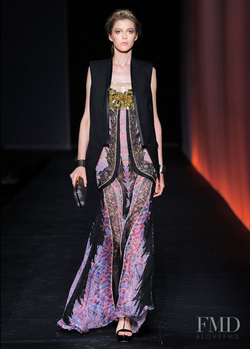 Yulia Kharlapanova featured in  the Roberto Cavalli fashion show for Spring/Summer 2012