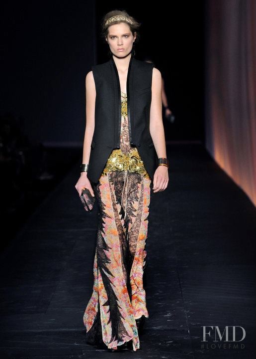 Caroline Brasch Nielsen featured in  the Roberto Cavalli fashion show for Spring/Summer 2012