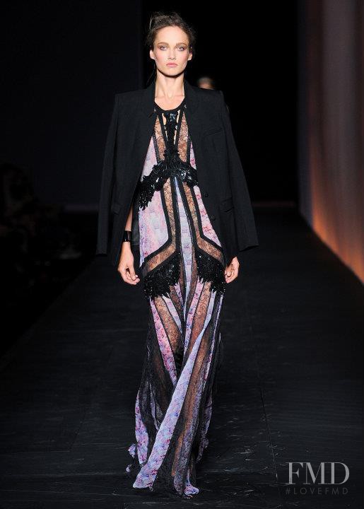 Karmen Pedaru featured in  the Roberto Cavalli fashion show for Spring/Summer 2012