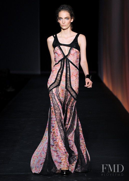 Zuzanna Bijoch featured in  the Roberto Cavalli fashion show for Spring/Summer 2012
