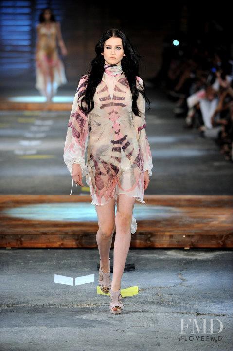 Katlin Aas featured in  the Just Cavalli fashion show for Spring/Summer 2012