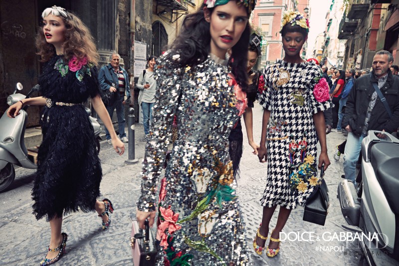 Bianca Balti featured in  the Dolce & Gabbana advertisement for Autumn/Winter 2016