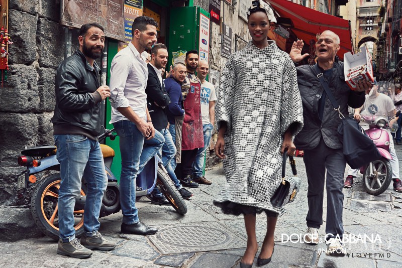 Mayowa Nicholas featured in  the Dolce & Gabbana advertisement for Autumn/Winter 2016