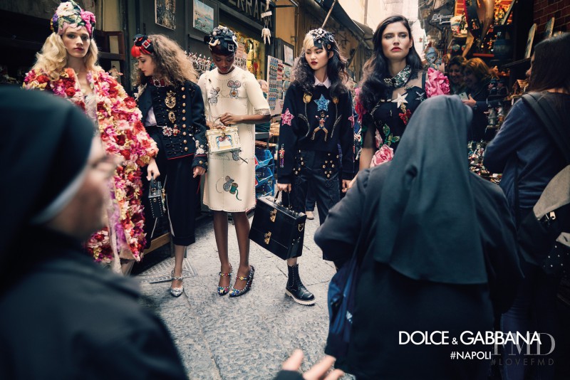 Bianca Balti featured in  the Dolce & Gabbana advertisement for Autumn/Winter 2016