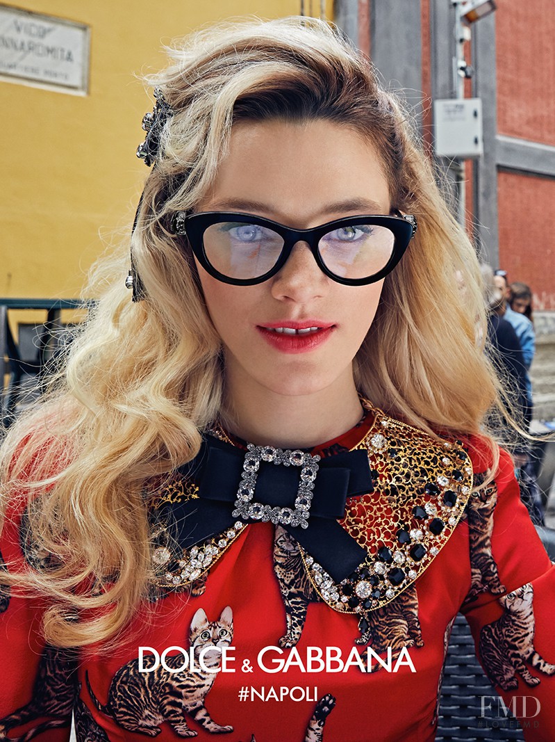 Leila Goldkuhl featured in  the Dolce & Gabbana - Eyewear advertisement for Autumn/Winter 2016