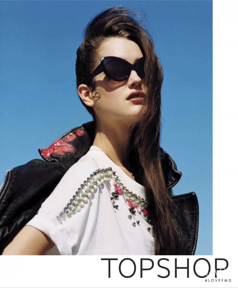 Kate Harrison featured in  the Topshop advertisement for Spring/Summer 2013