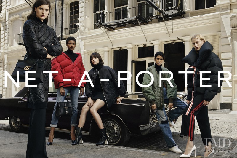 Pooja Mor featured in  the Net-a-Porter advertisement for Autumn/Winter 2016