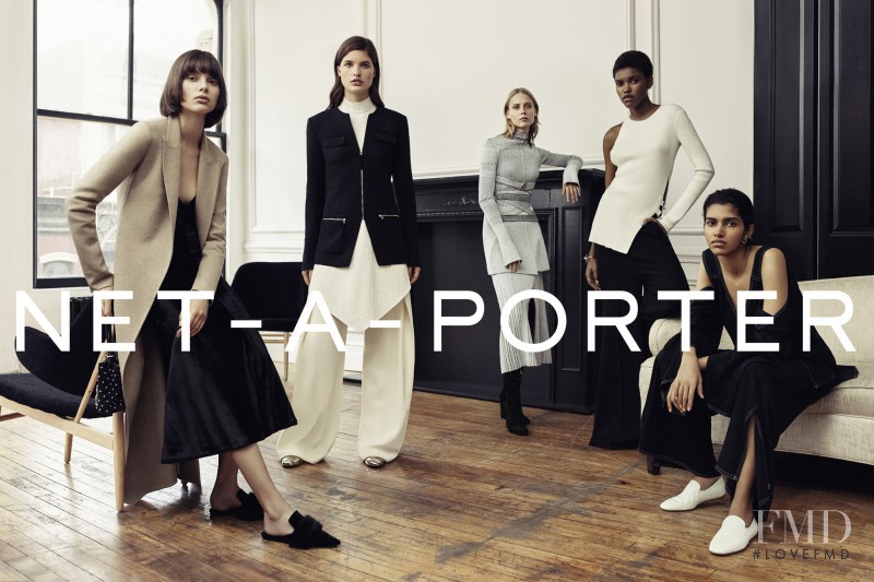 Pooja Mor featured in  the Net-a-Porter advertisement for Autumn/Winter 2016