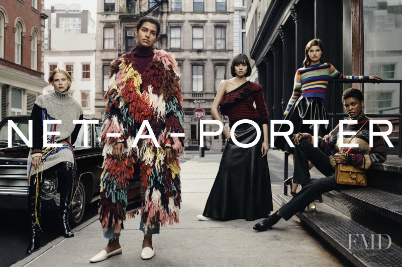 Pooja Mor featured in  the Net-a-Porter advertisement for Autumn/Winter 2016