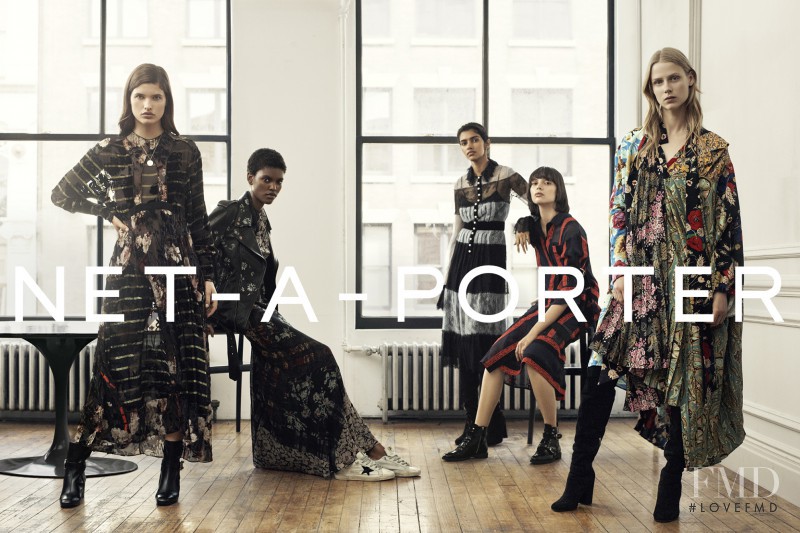 Pooja Mor featured in  the Net-a-Porter advertisement for Autumn/Winter 2016