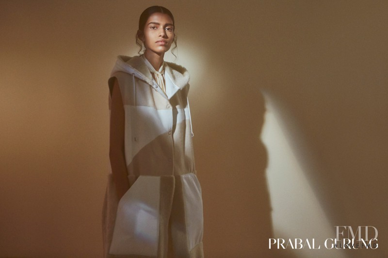 Pooja Mor featured in  the Prabal Gurung lookbook for Pre-Fall 2016