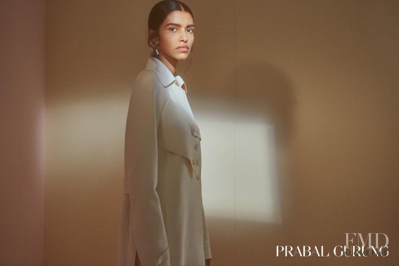 Pooja Mor featured in  the Prabal Gurung lookbook for Pre-Fall 2016