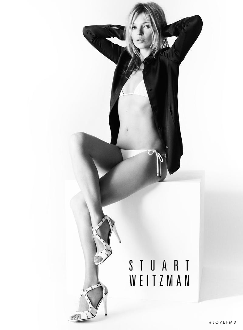 Kate Moss featured in  the Stuart Weitzman advertisement for Spring/Summer 2013