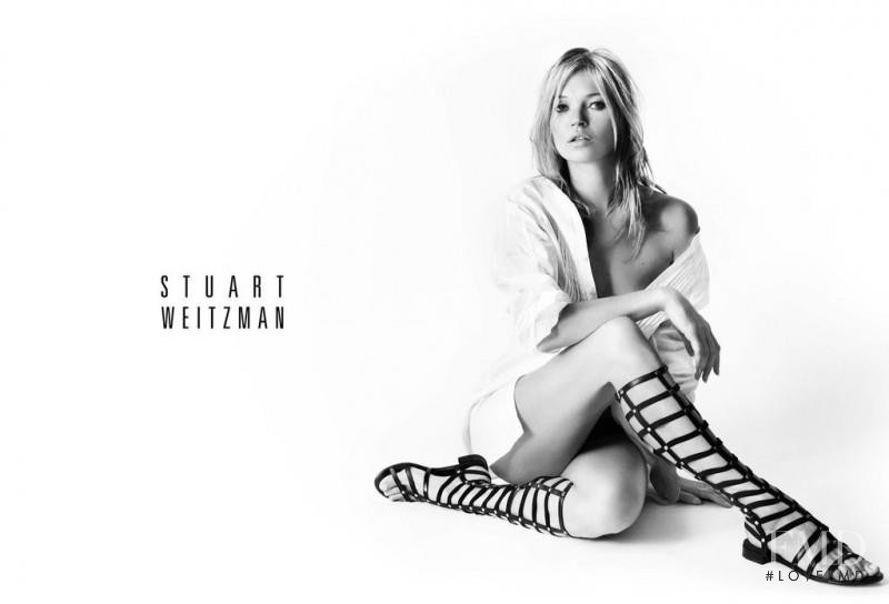 Kate Moss featured in  the Stuart Weitzman advertisement for Spring/Summer 2013