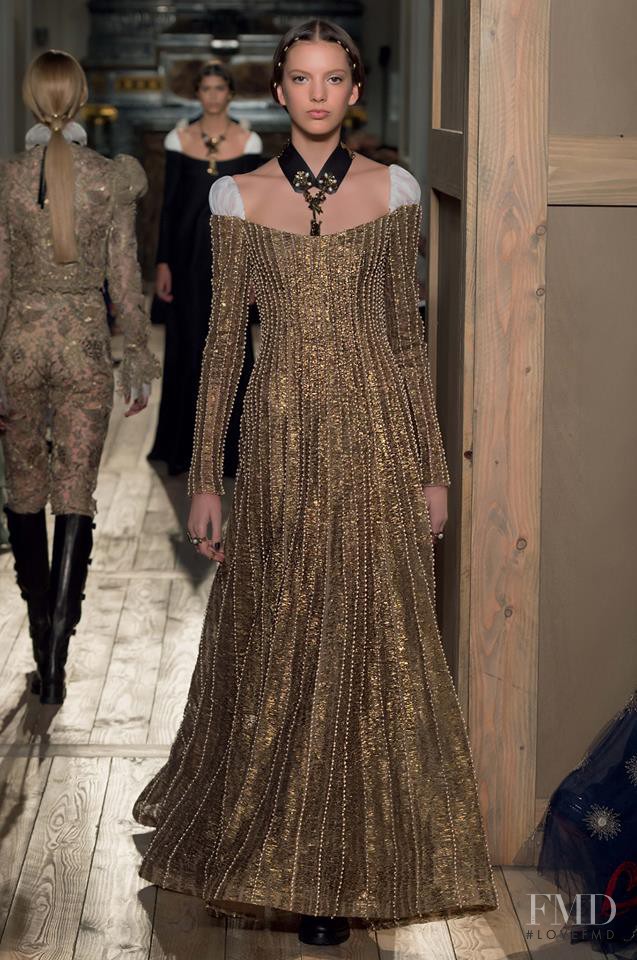 Caroline Reagan featured in  the Valentino Couture fashion show for Autumn/Winter 2016