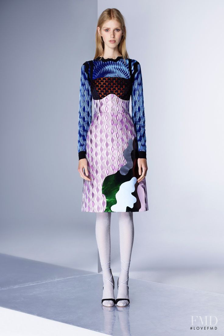 Lululeika Ravn Liep featured in  the Mary Katrantzou fashion show for Pre-Fall 2016