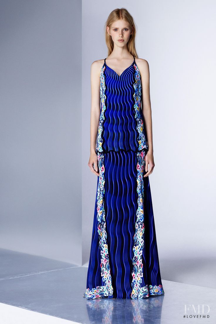 Lululeika Ravn Liep featured in  the Mary Katrantzou fashion show for Pre-Fall 2016