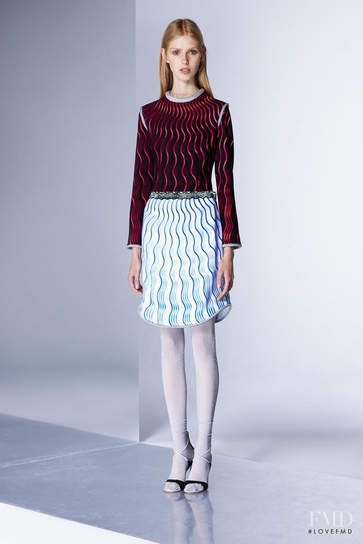Lululeika Ravn Liep featured in  the Mary Katrantzou fashion show for Pre-Fall 2016