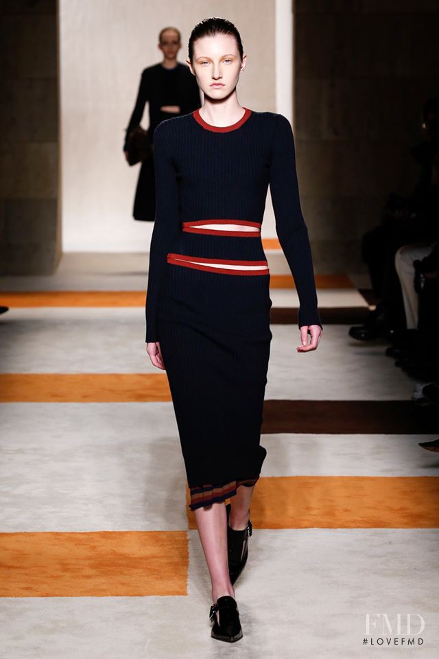 Emma Harris featured in  the Victoria Beckham fashion show for Autumn/Winter 2016