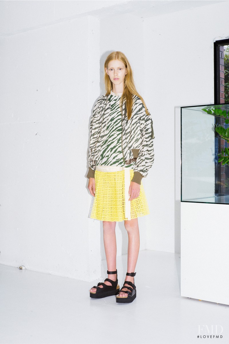 Lululeika Ravn Liep featured in  the sacai luck fashion show for Resort 2015