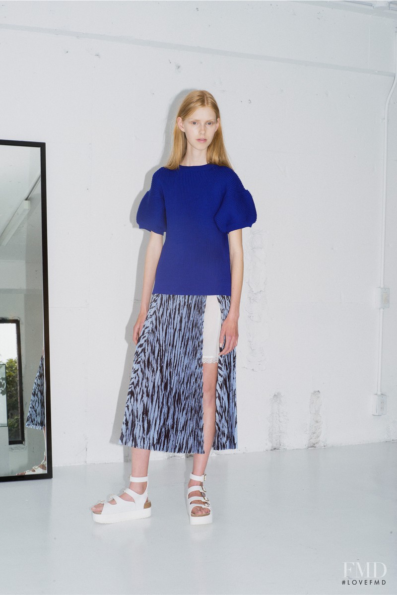 Lululeika Ravn Liep featured in  the sacai luck fashion show for Resort 2015