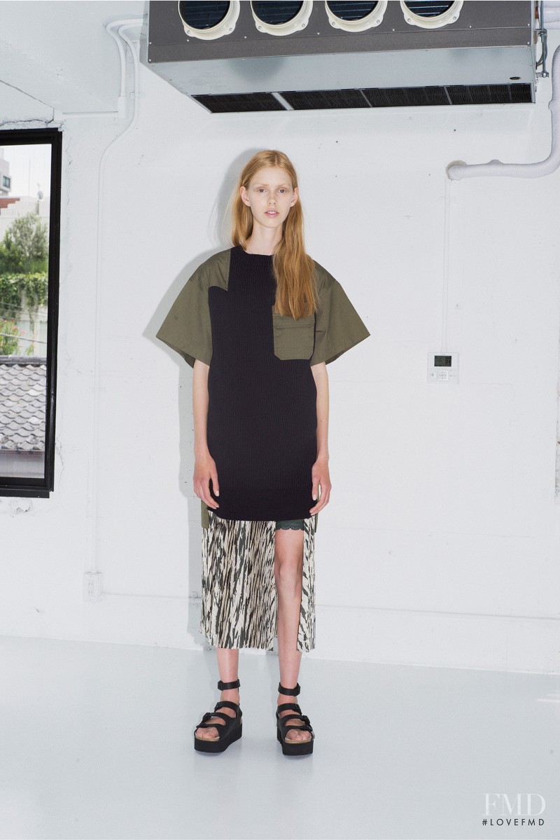 Lululeika Ravn Liep featured in  the sacai luck fashion show for Resort 2015