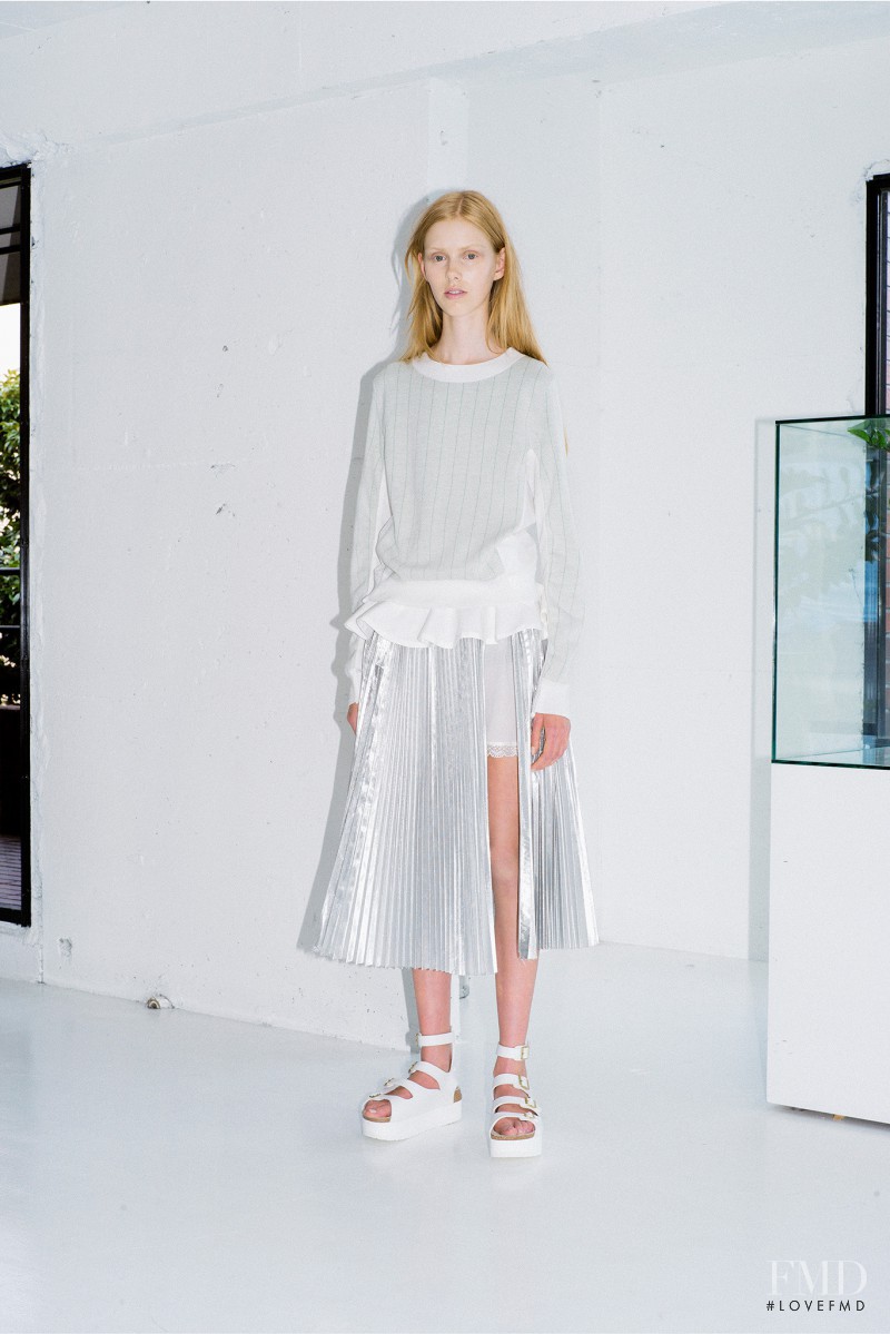 Lululeika Ravn Liep featured in  the sacai luck fashion show for Resort 2015