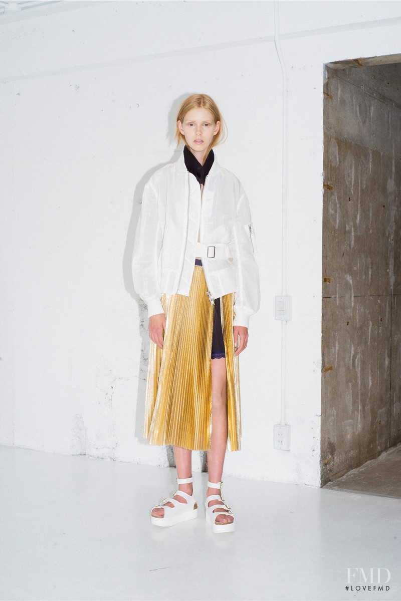 Lululeika Ravn Liep featured in  the sacai luck fashion show for Resort 2015