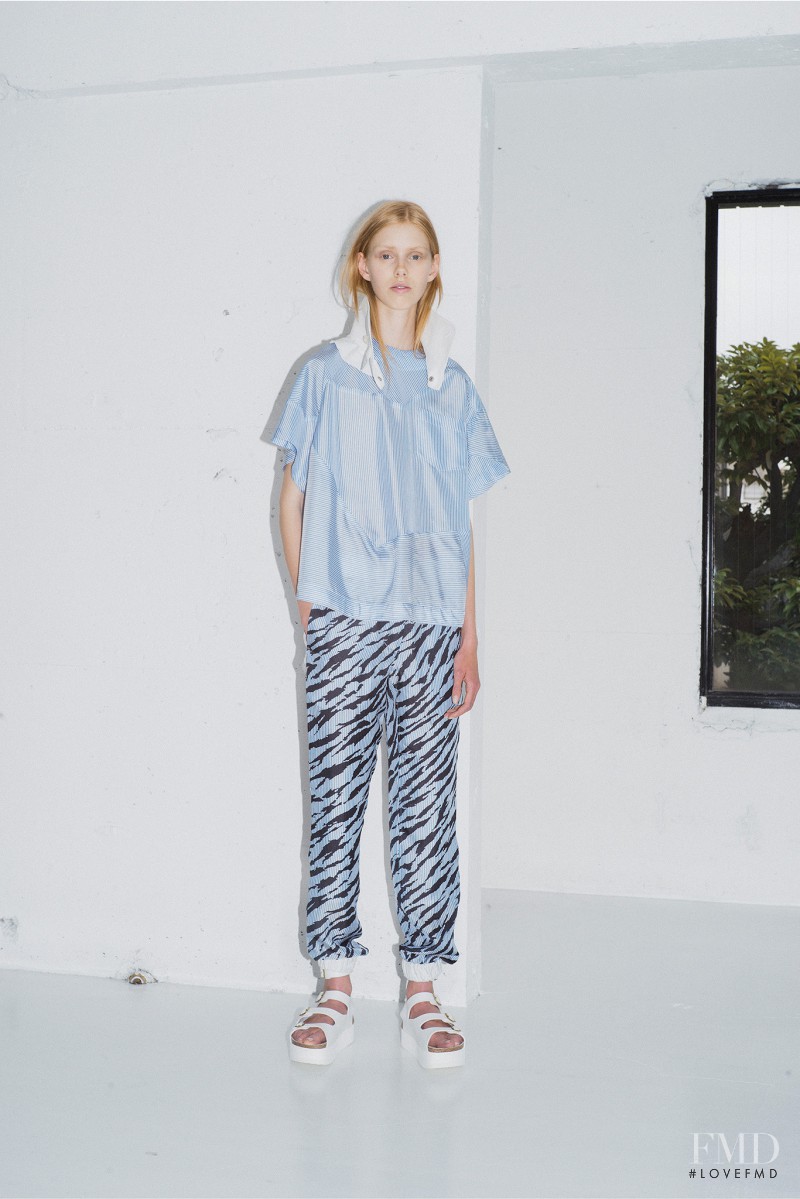 Lululeika Ravn Liep featured in  the sacai luck fashion show for Resort 2015