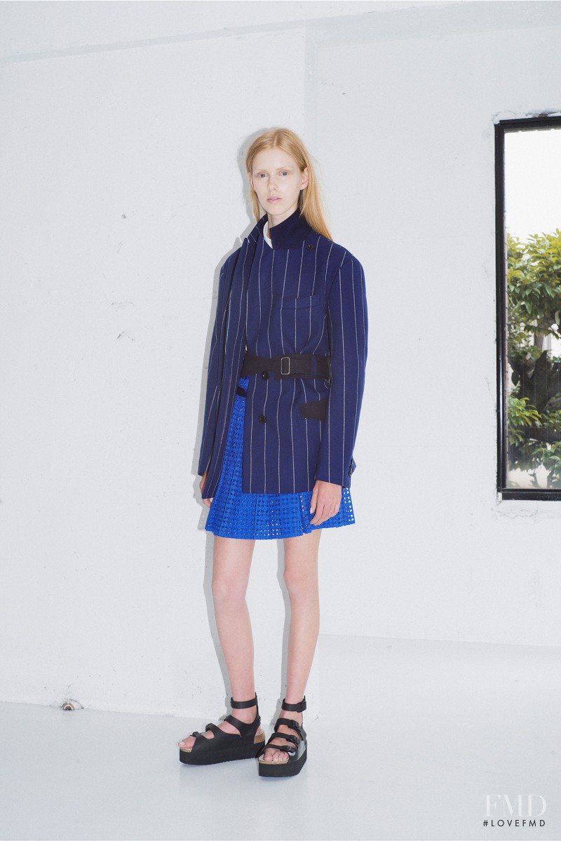 Lululeika Ravn Liep featured in  the sacai luck fashion show for Resort 2015